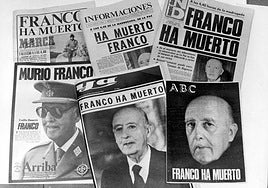 Portadas de los periódicos el día de la muerte de Franco