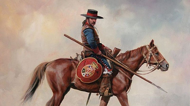 Augusto Ferrer Dalmau böylece İspanyol İmparatorluğu'nun ABD sınırını koruyan binicisi olan deri ejderhayı canlandırdı.