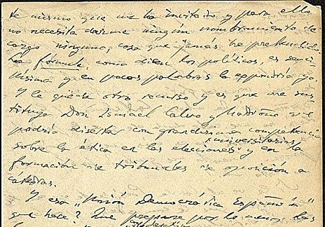 Imagen secundaria 1 - La carta que Unamuno le envió a Azaña en la Nochebuena de 1918