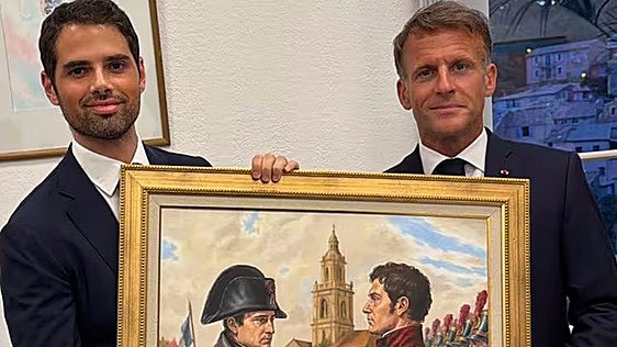 La mentira histórica del cuadro que Milei regaló a Macron: «¿San Martín con Napoleón? Es una invención»