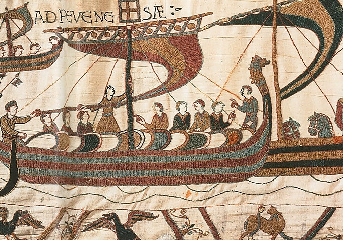 Representación de un 'drakkar' vikingo