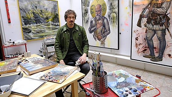 Daniel Parra antes de una exposición.