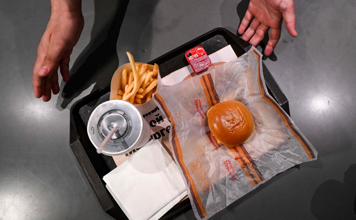 Menú de Vkusno i Tochka, la cadena sustituta de McDonalds en Rusia