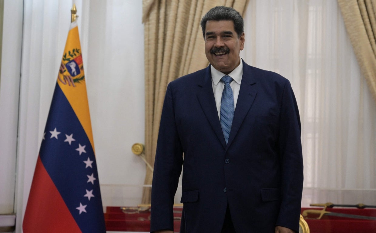 Nicolás Maduro tras una reunión en Caracas
