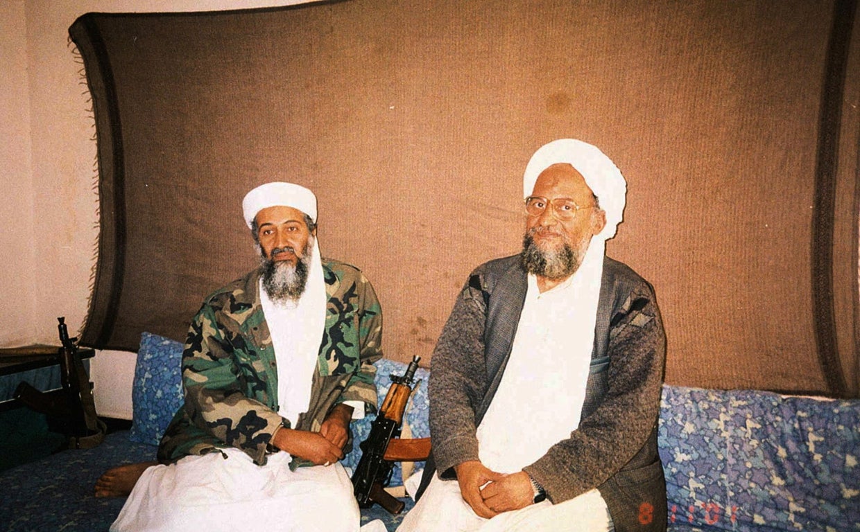 Al Zawahiri junto a Bin Laden