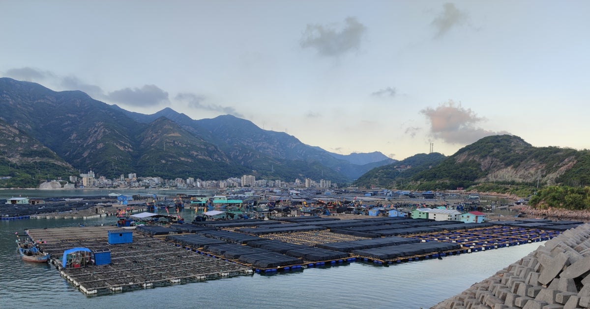 Flota pesquera en un pueblo chino cercano al archipiélago taiwanés Matsu