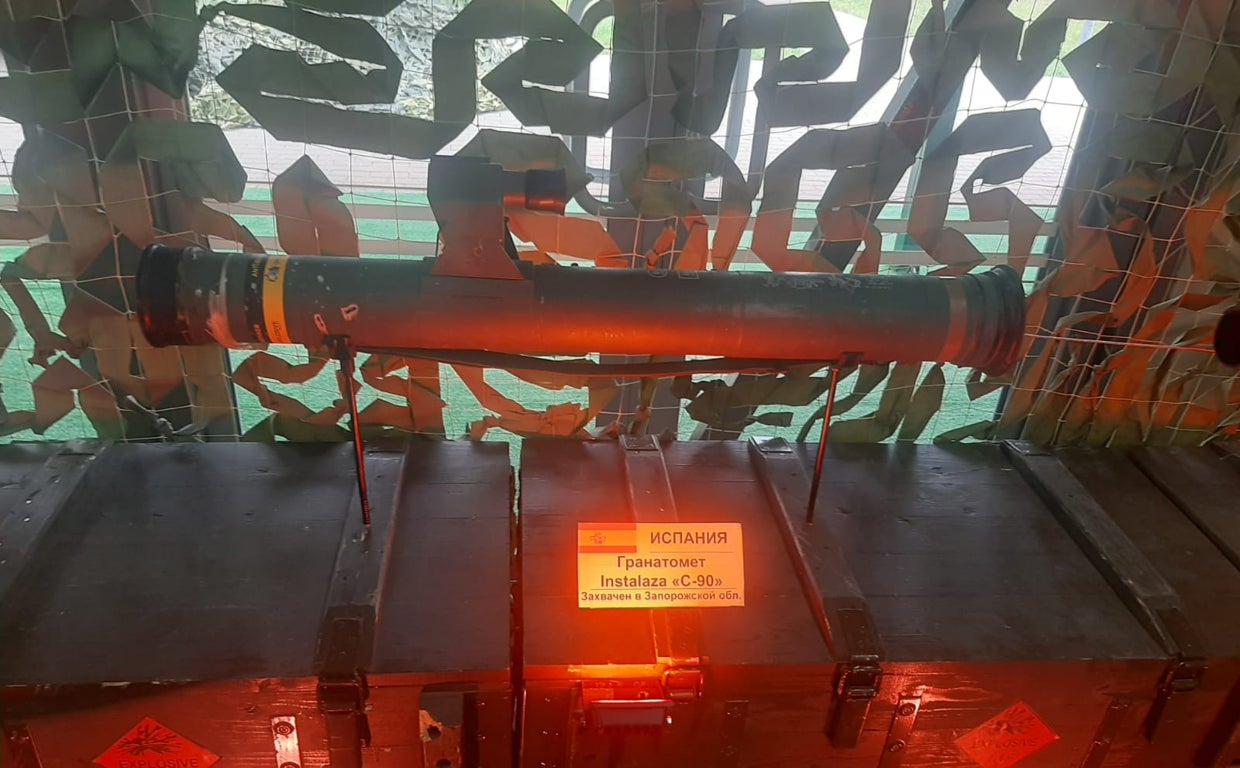 El lanzagranadas español C-90 enviado a Ucrania y capturado por las tropas rusas