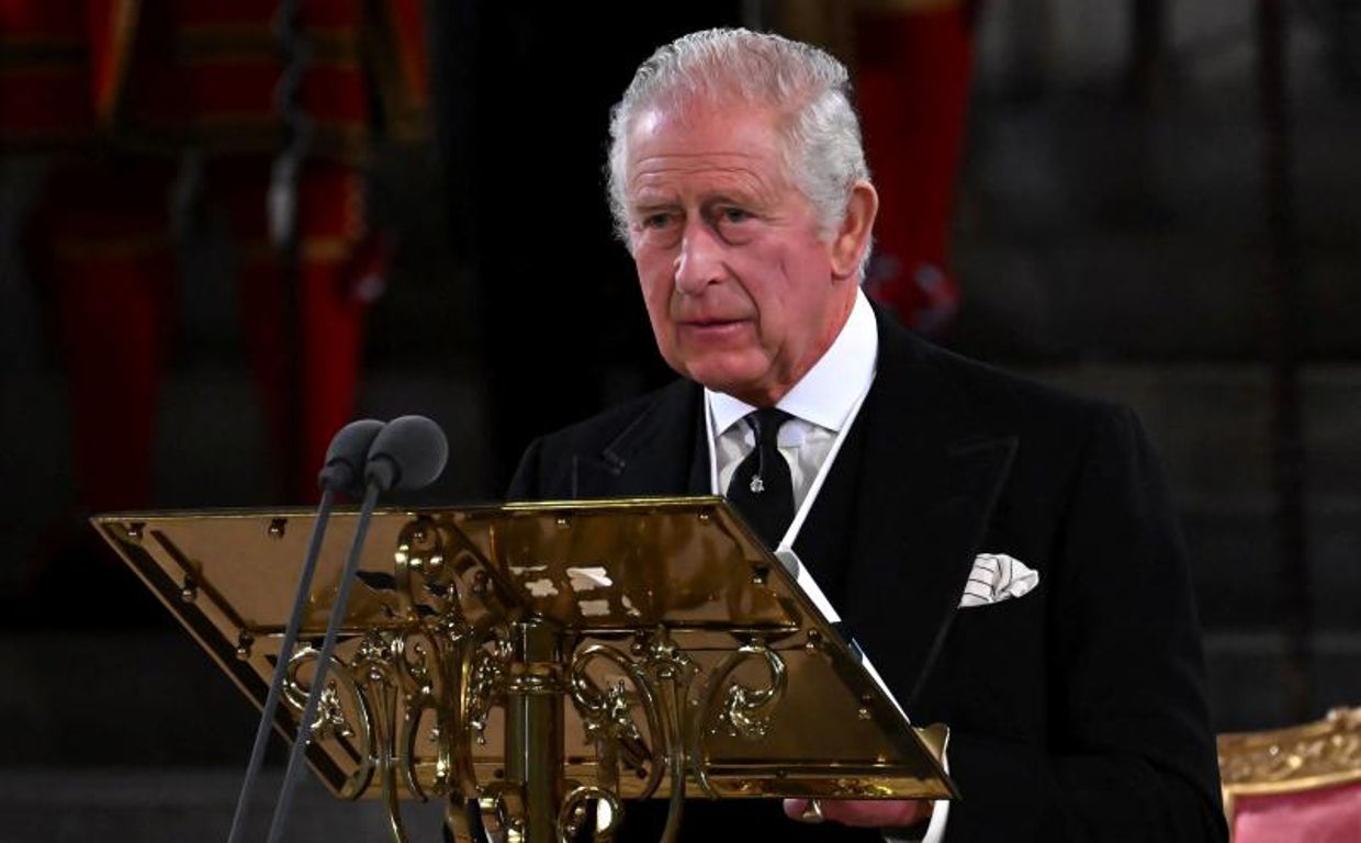 El Rey Carlos III, en su primer discurso ante el Parlamento británico