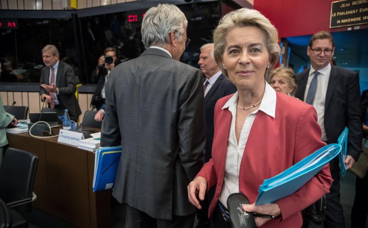 La presidenta de la Comisión Europea, hoy en Estrasburgo