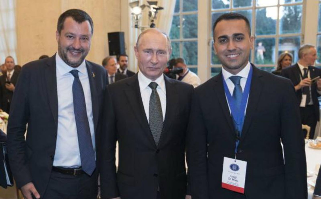 La Embajada rusa de Italia publica fotos de Putin con candidatos a las elecciones
