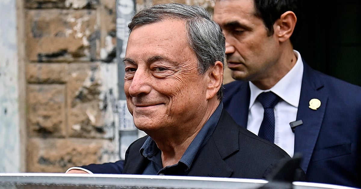 Mario Draghi, tras votar este domingo