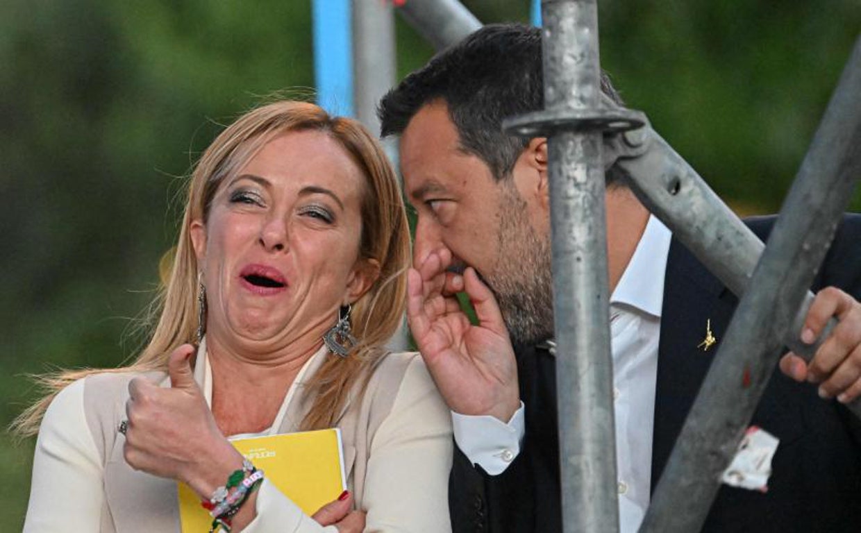Giorgia Meloni y Matteo Salvini