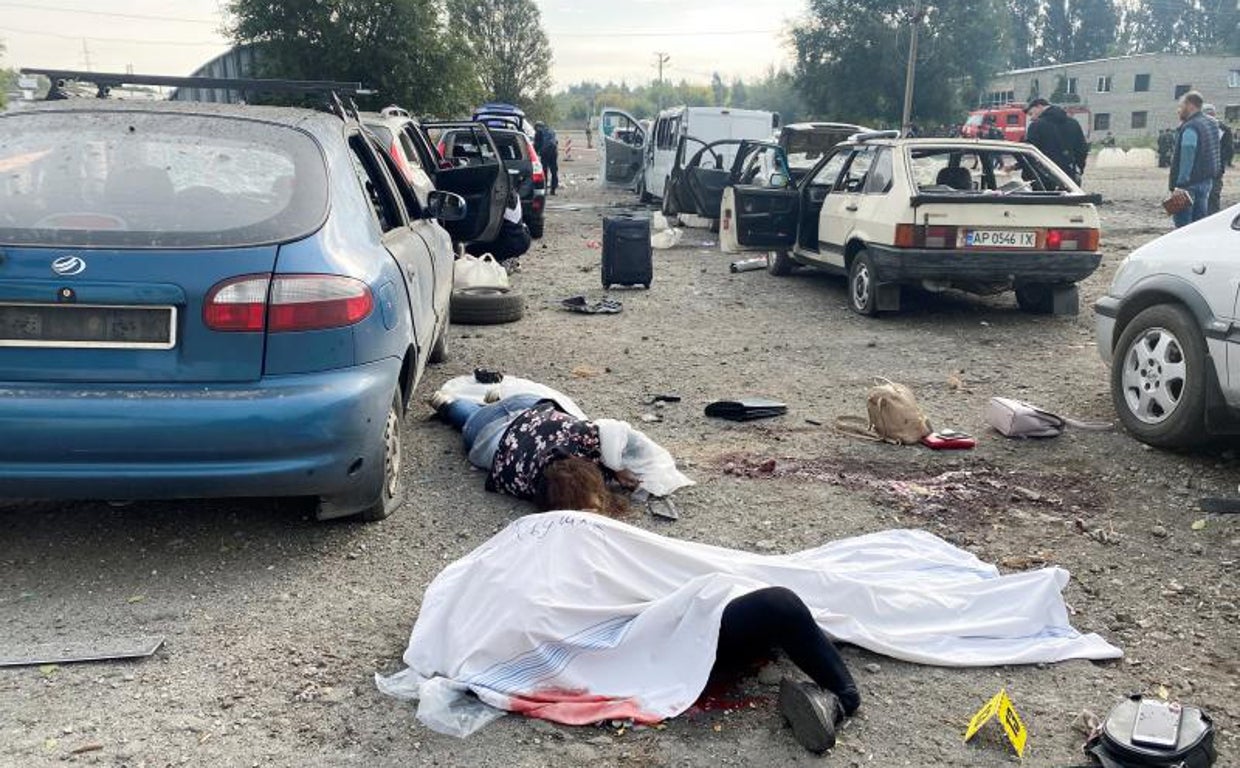 Víctimas del ataque al convoy humanitario en Zaporiyia