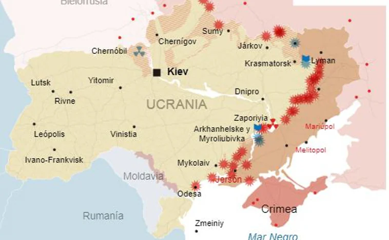 Mapa De La Guerra En Ucrania: Las Tropas Ucranianas Avanzan 40 ...