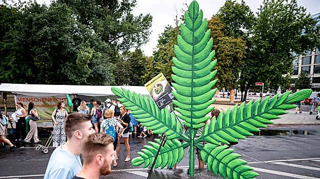 Una manifestación por la legalización del cannabis en Berlín, el pasado agosto