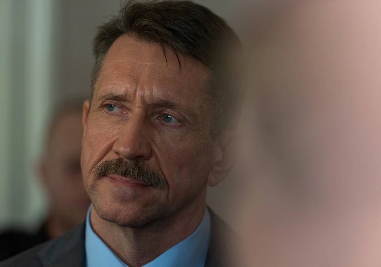 Arms dealer Viktor Bout takes part in a political event after returning to Russia