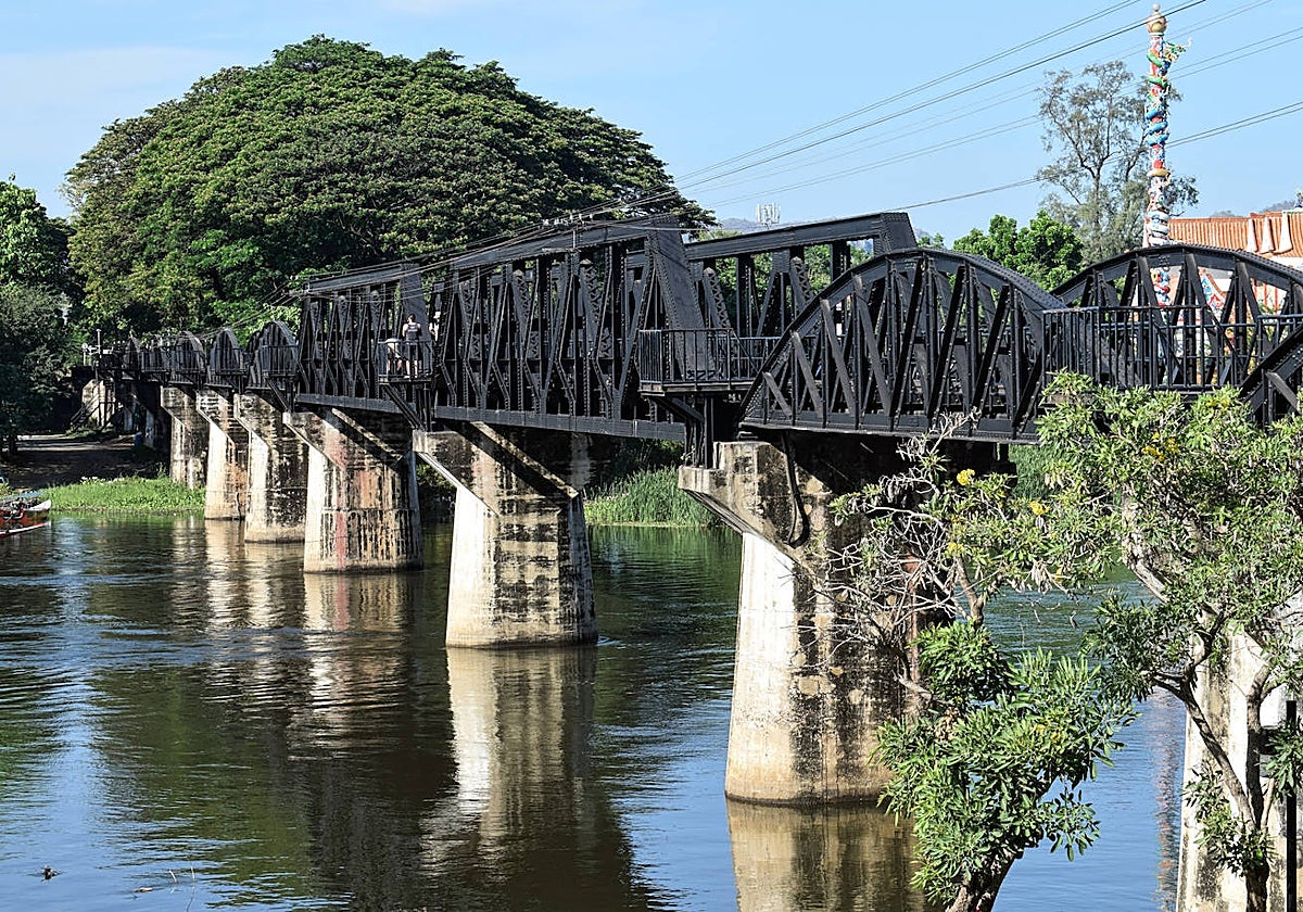 El puente sobre el río Kwai, en Kanchanaburi