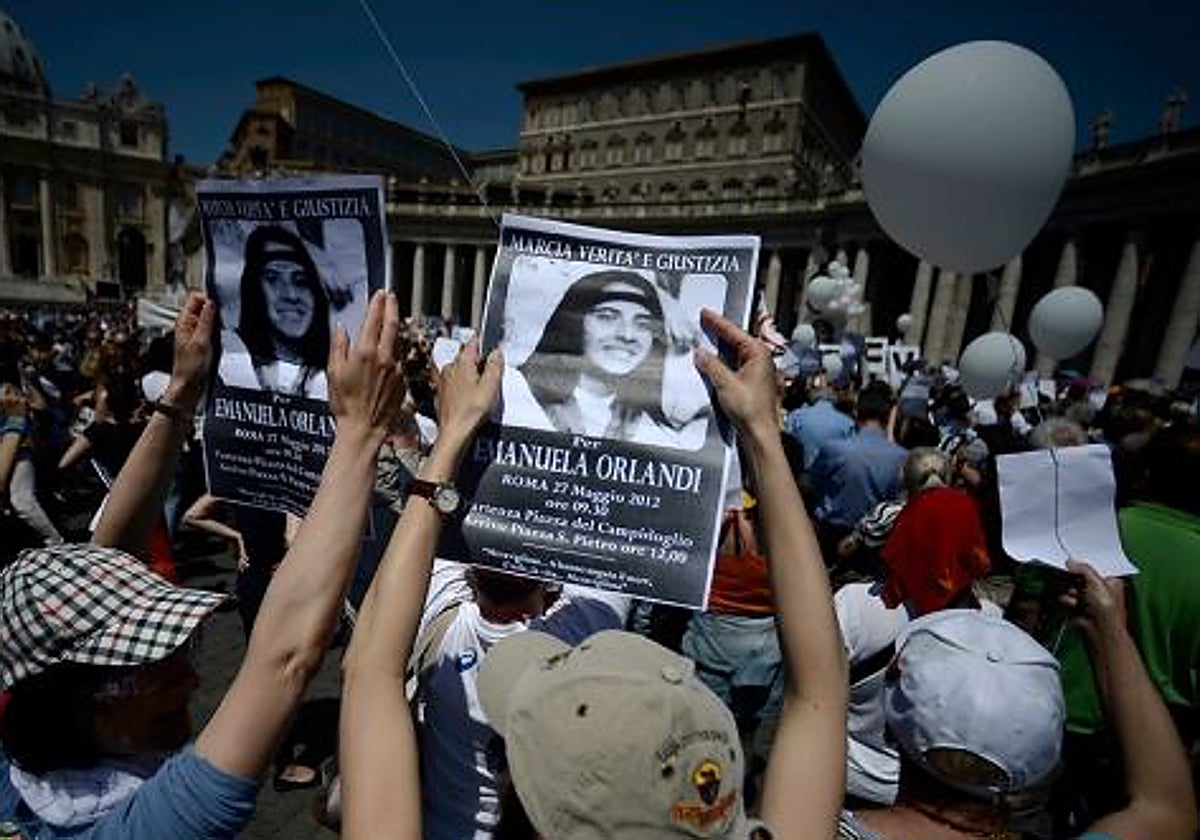 Una de las protestas tras la desaparición de Orlandi