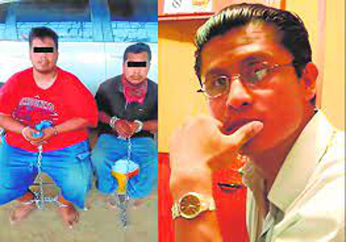 Dos de los periodistas retenidos en una imagen captada de vídeo