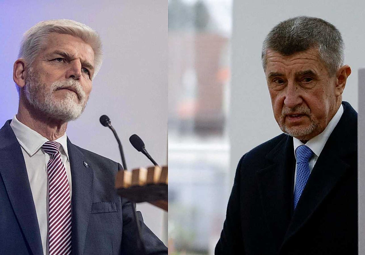 Petr Pavel (izquierda) y Andrej Babis