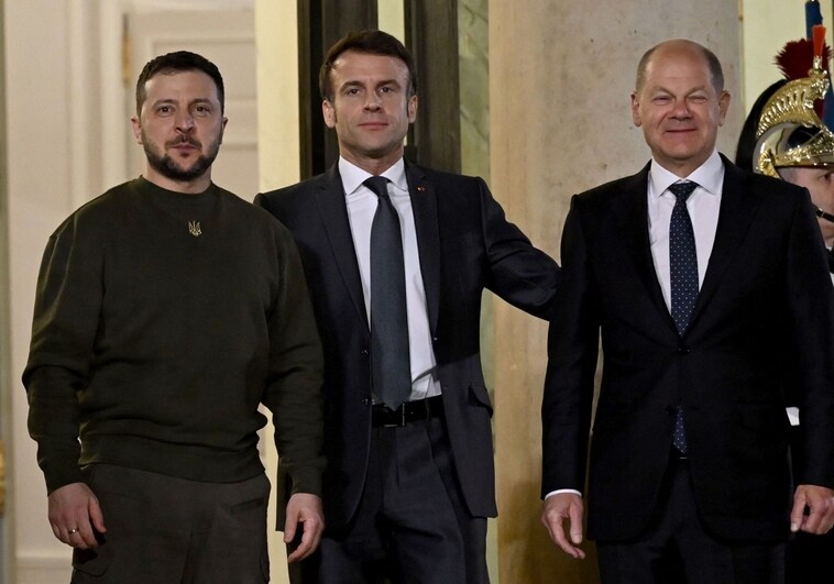 Así se improvisó la cena en París entre Macron, Scholz y Zelenski