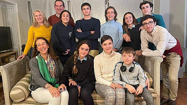 Los Echenko, en casa de Isabel Vélez, en Madrid