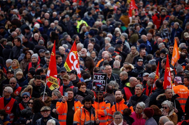 Manifestación en Saint-Nazaire