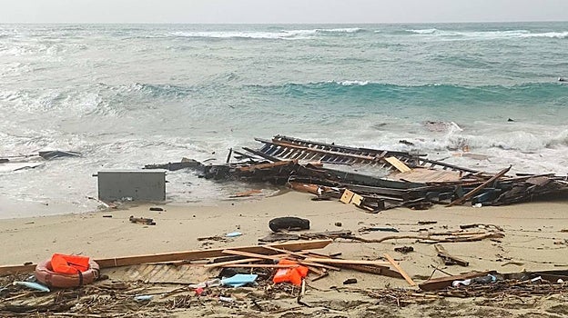 Restos del naufragio del pasado 26 de febrero