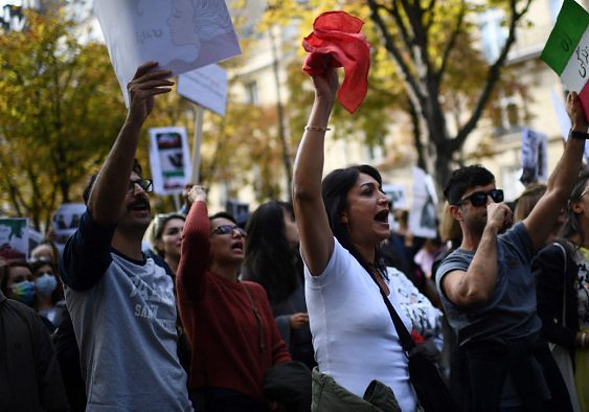 Protestas en Teherán el pasado mes de octubre
