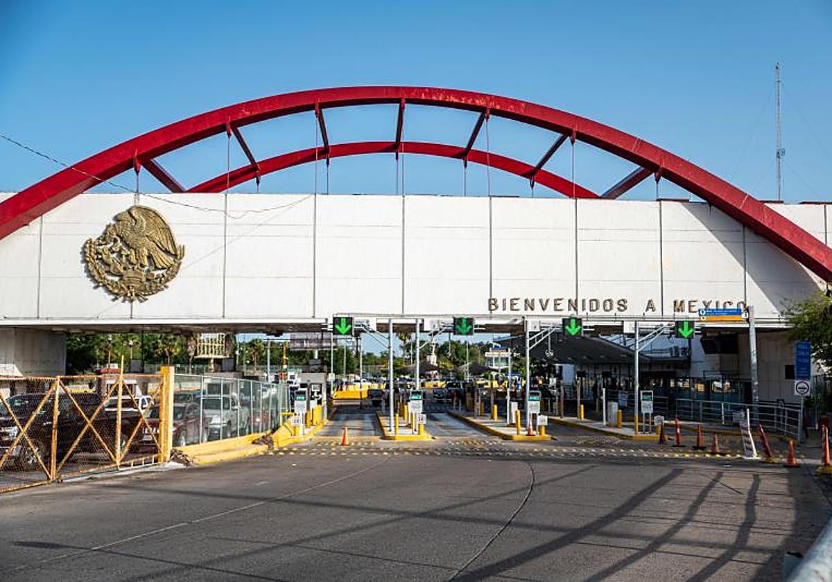 La frontera de Estados Unidos con México a la altura de Matamoros