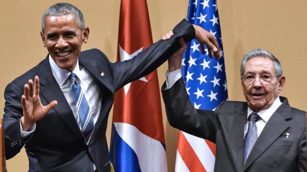 El presidente Barack Obama y Raúl Castro en marzo de 2016 en La Habana