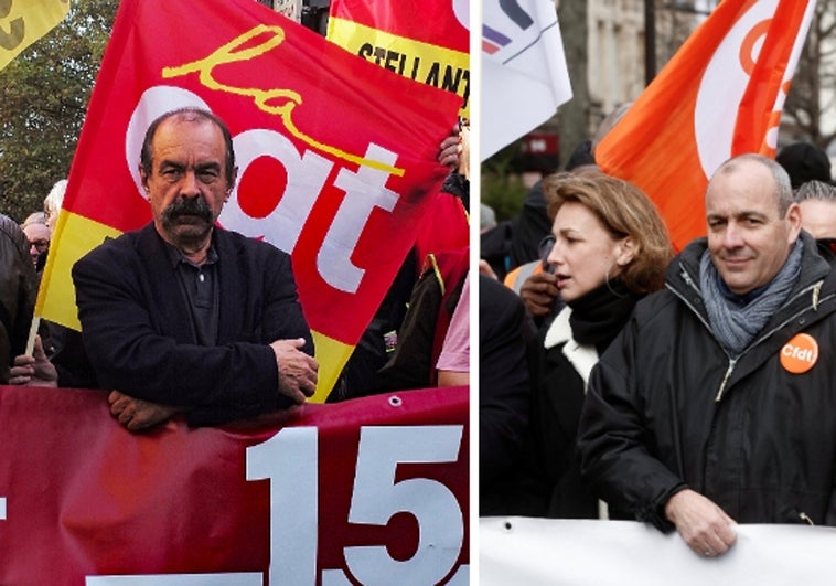 El comunista de origen español y el historiador católico: los sindicalistas que han puesto a Macron contra las cuerdas