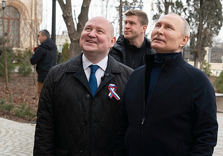 Putin visita por sorpresa Crimea en el noveno aniversario de su anexión