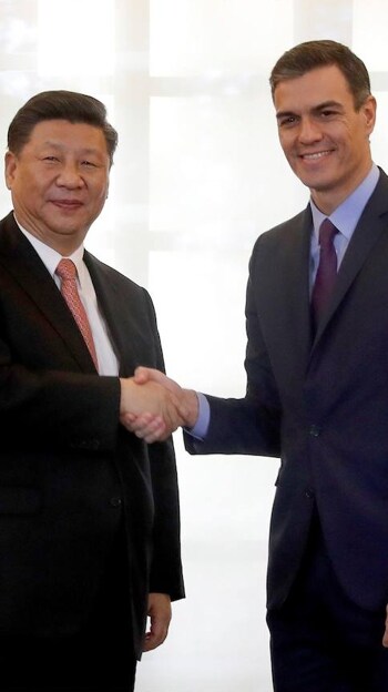 El presidente chino, Xi Jinping, y el presidente de España, Pedro Sánchez