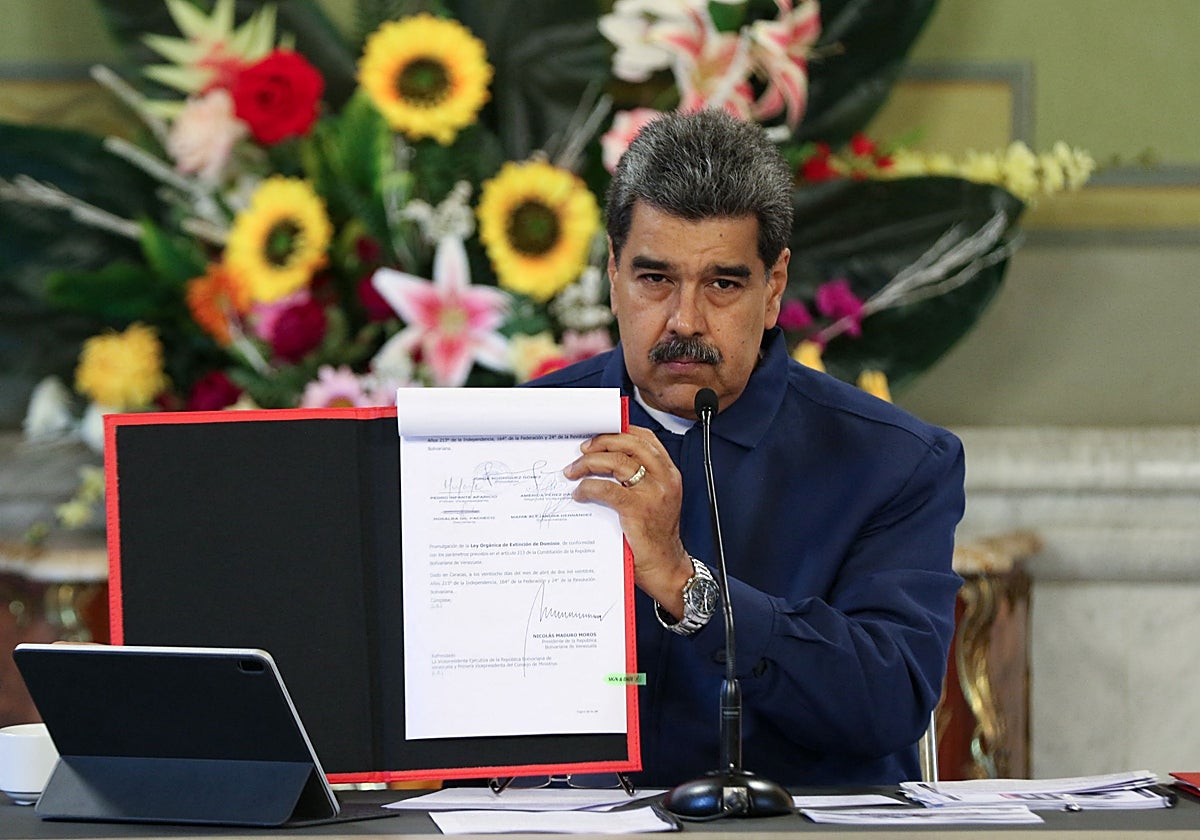 Nicolás Maduro en el Palacio de Miraflores en Caracas