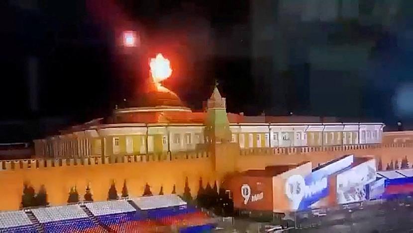 Momento de la explosión sobre el Kremlin.