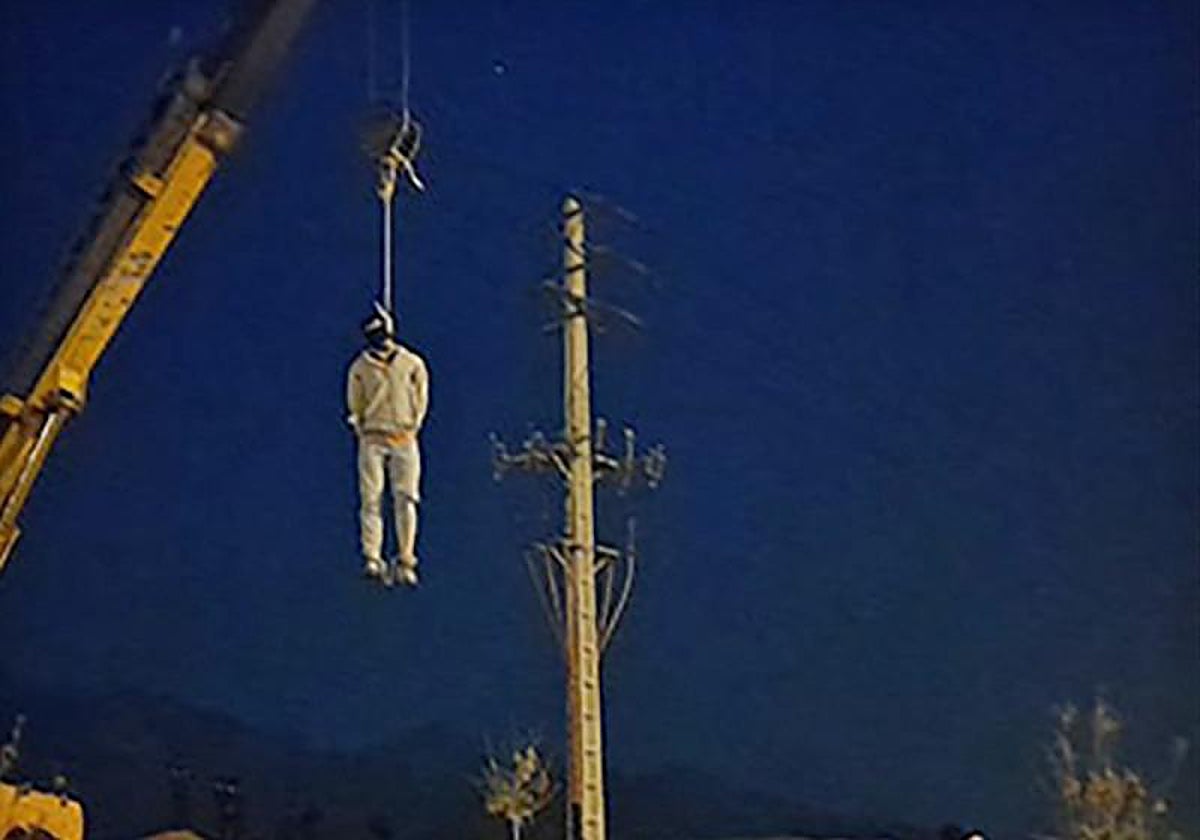 Ejecución pública de Majid Reza Rahnavard, en la ciudad iraní de Mashhad, el 12 de diciembre de 2022