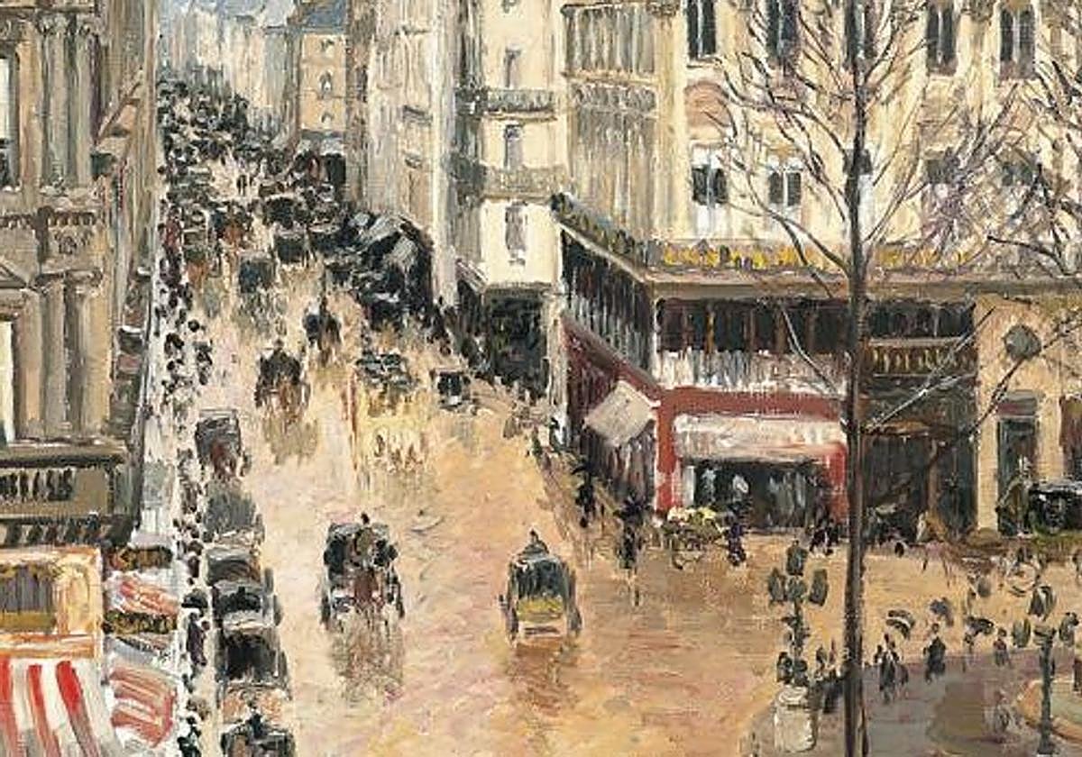 'Rue Saint-Honoré por la tarde. Efecto de lluvia' (1897), de Pissarro