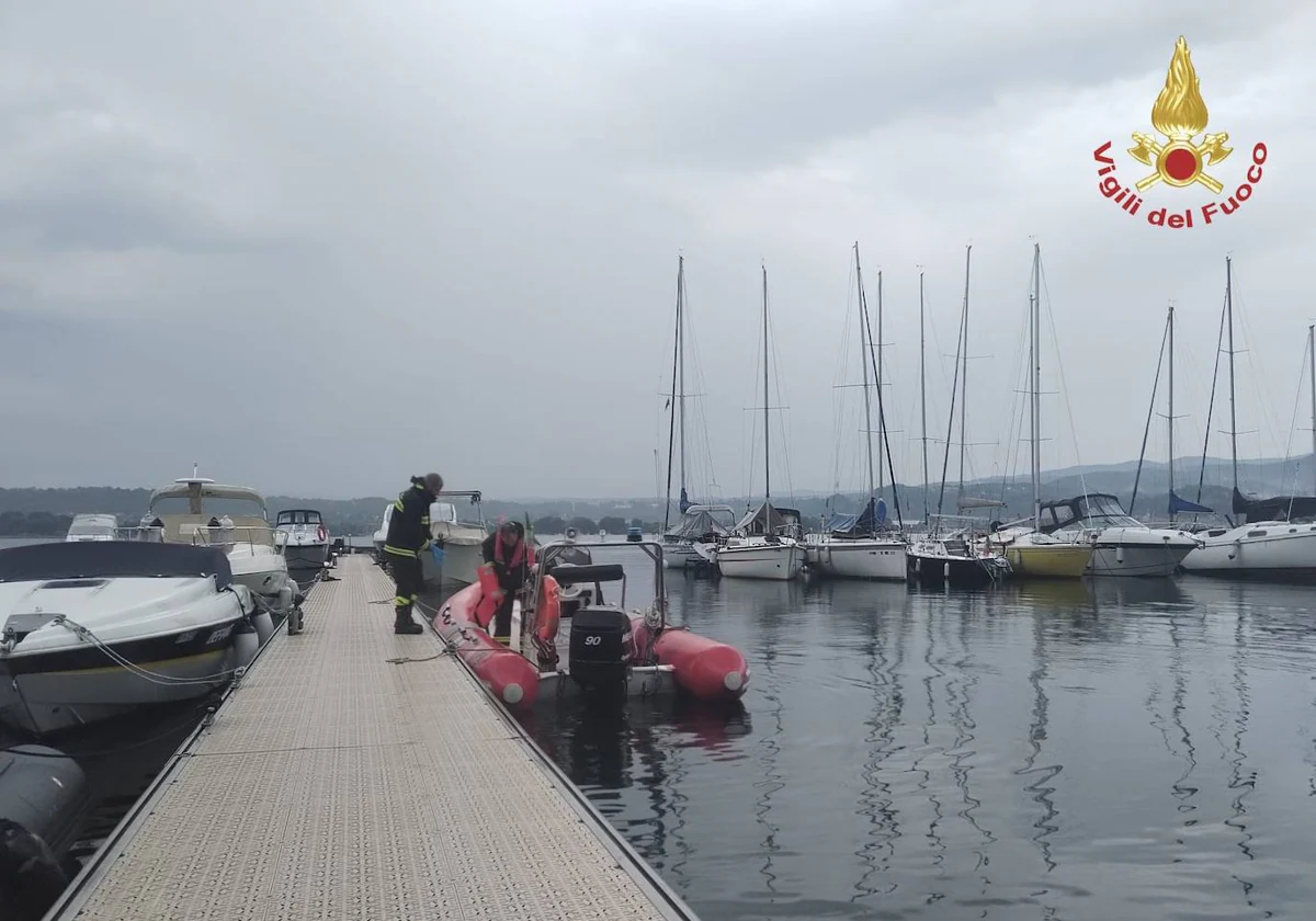 Operaciones de búsqueda en el lago Maggiore