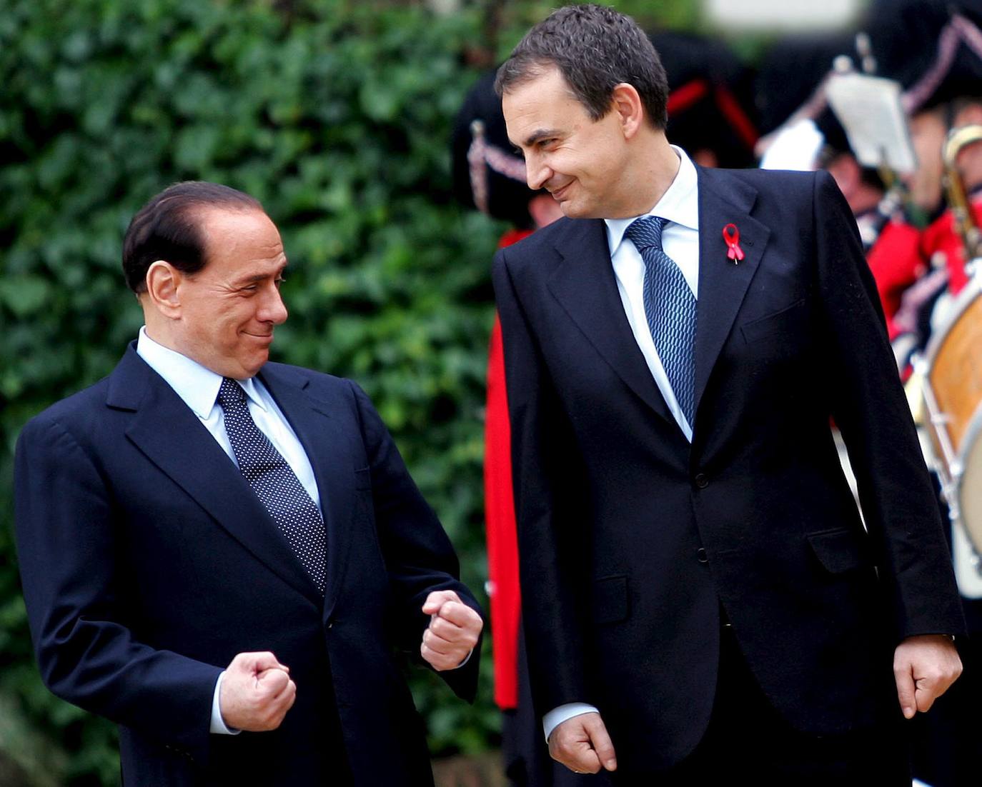 José Luis Rodríguez Zapatero y Silvio Berlusconi