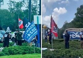 Simpatizantes de DeSantis ponen banderas nazis en el Disney World de Florida a modo de protesta