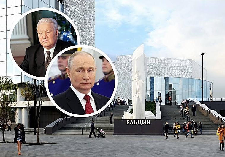 El expresidente Boris Eltin y Vladimir Putin