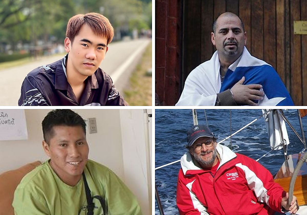 Prajak Sutham, uno de los niños de las cuevas de Tailandia; Mario Sepúlveda, minero chileno; Erwin, superviviente del Chapecoense y Steven Callahan, naufrago que pasó 76 días a la deriva