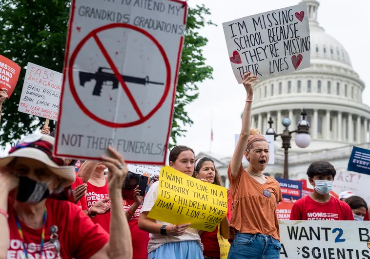 Activists gathered outside the US Capitol in Washington to demand action on gun safety