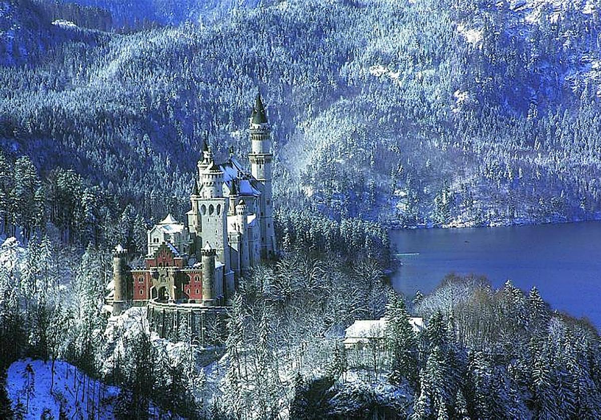 Vista del castillo de Neuschwanstein