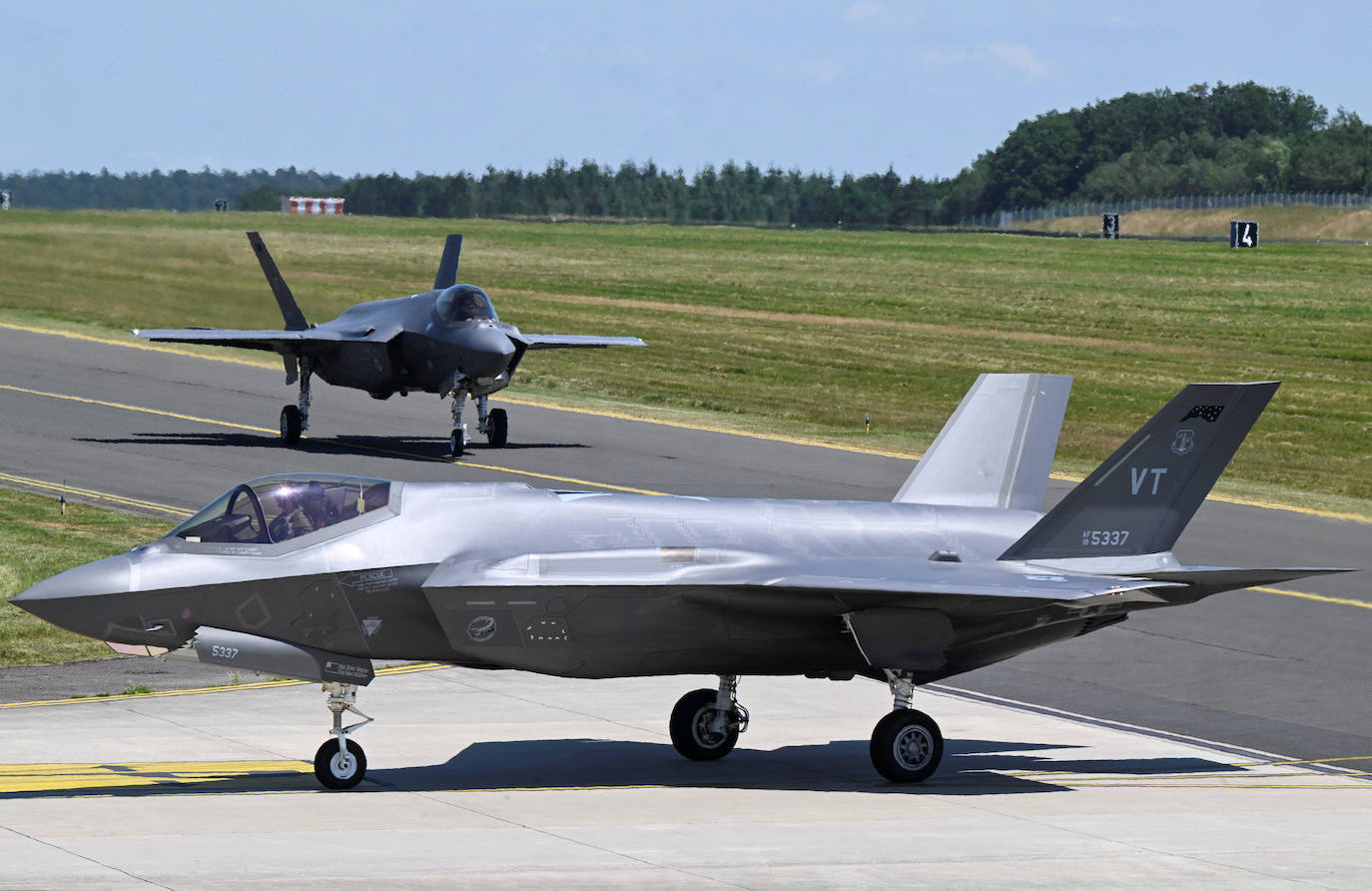 Aviones de combate que participan en el ejercicio 'Air Defender 2023'