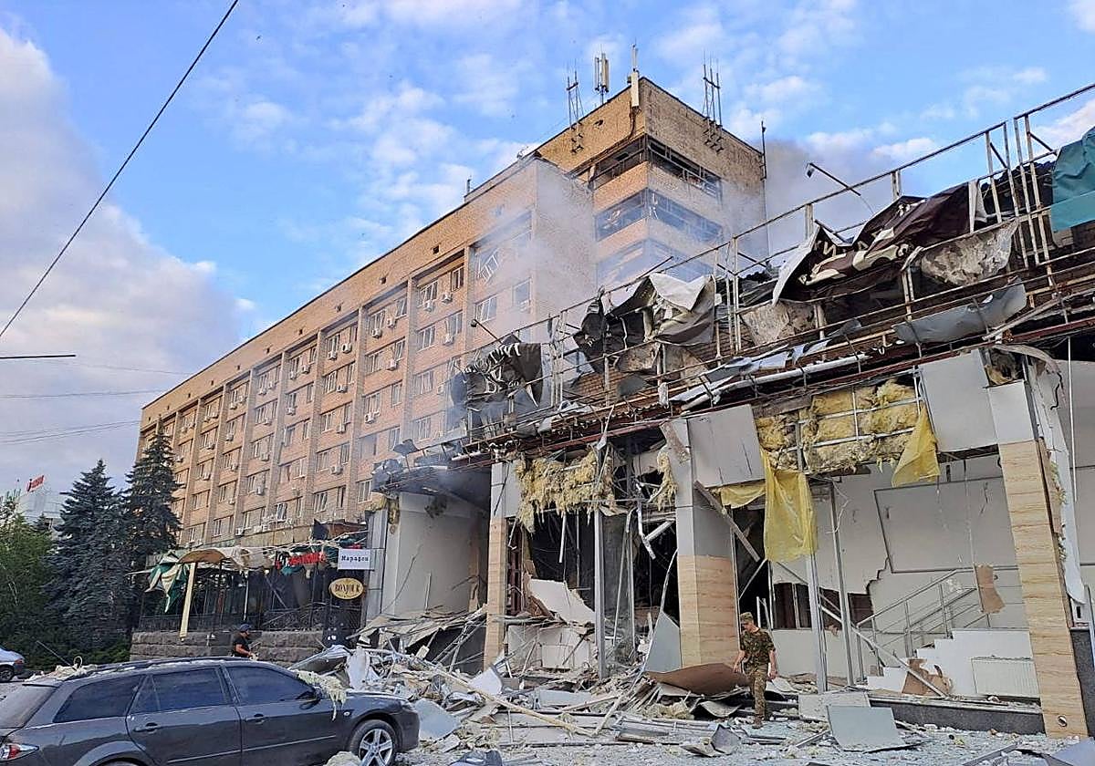 Restaurante atacado en Kramatorsk