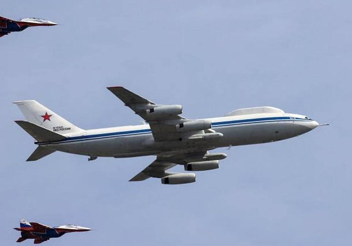 Imagen del avión de uno de los modelos Ilyushin del Ejército ruso