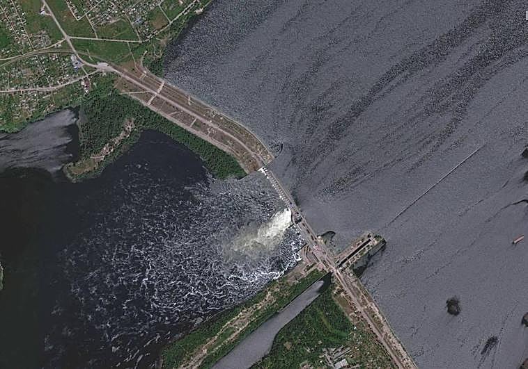 Satellite image of the Nueva Kajovka representation, May 28, 2022