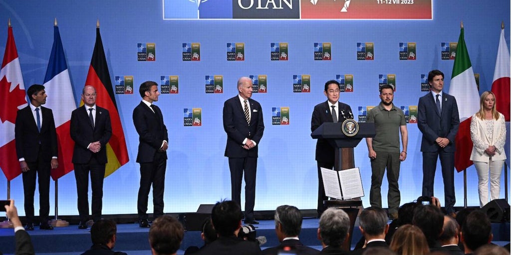 El G-7 se compromete a largo plazo a ofrecer ayuda financiera y militar a Ucrania